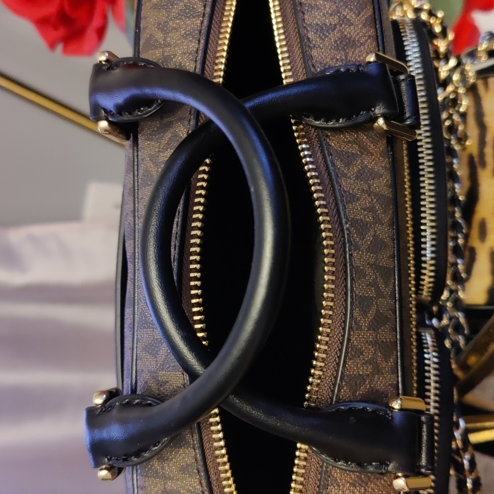 Michael Kors Collection Black and Brown Crossbody Bag - Picture 12 of 12